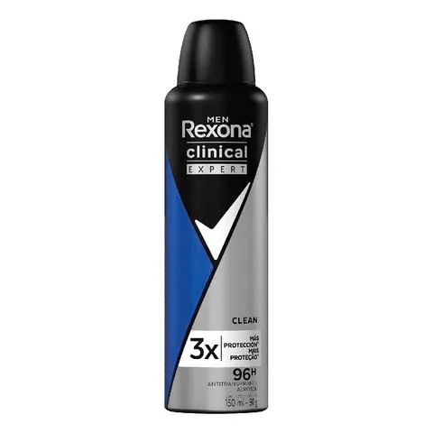 REXONA MEN CLINICAL EXPERT AEROSOL ANTITRANSPIRANTE FRASCO X 150 ML