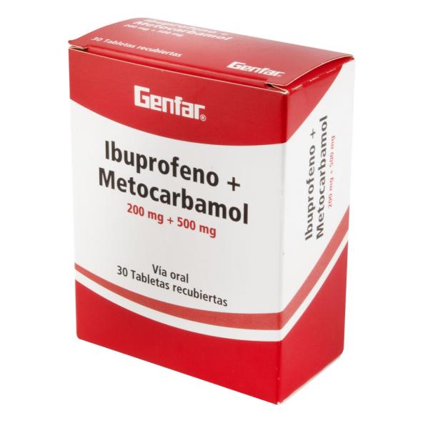 IBUPROFENO METOCARBAMOL TAB 20200+500mg 2010M X CJAX30 - GENFAR