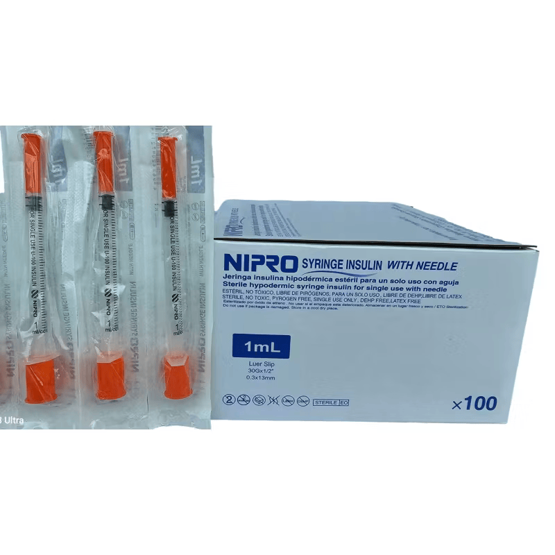 JERINGA INSULINA TAPA NARANJA 1ML  / 30GX1/4