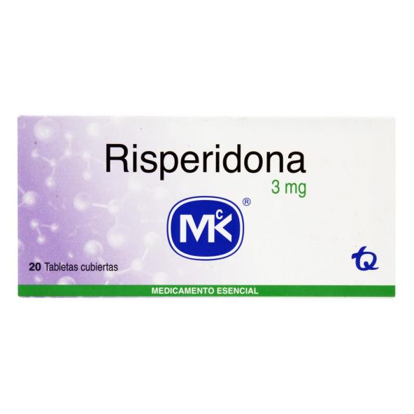 RISPERIDONA 3 MG CAJA X 20 TABLETAS