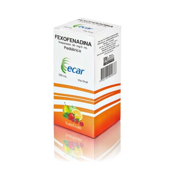 FEXOFENADINA SUSP 30mg/5ml 28 mg  2016M X FCOX150 ML - ECAR