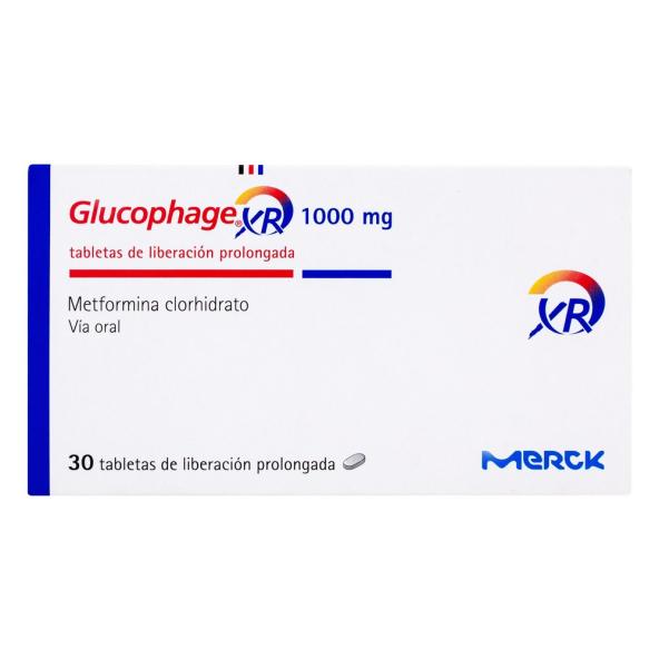 GLUCOPHAGE XR TAB 1000 MG CAJA X 30 - MERCK