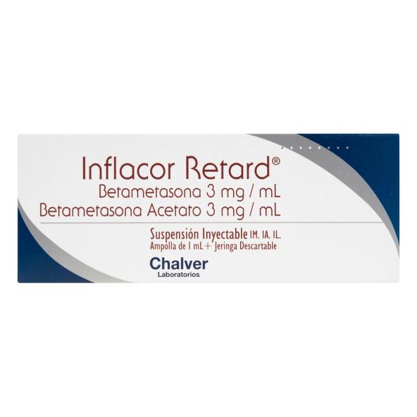 INFLACOR RETARD 3 MG / 3 MG JERINGA 1 ml X CAJA X 1 AMPOLLA- CHALVER