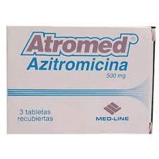 ATROMED 500MG (AZITROMICINA )X 3 TABLETAS RECUBIERTAS