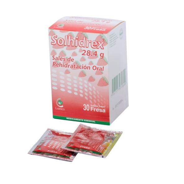 SOLHIDREX FRESA SUERO EN POLVO CAJA X 30 SOBRES