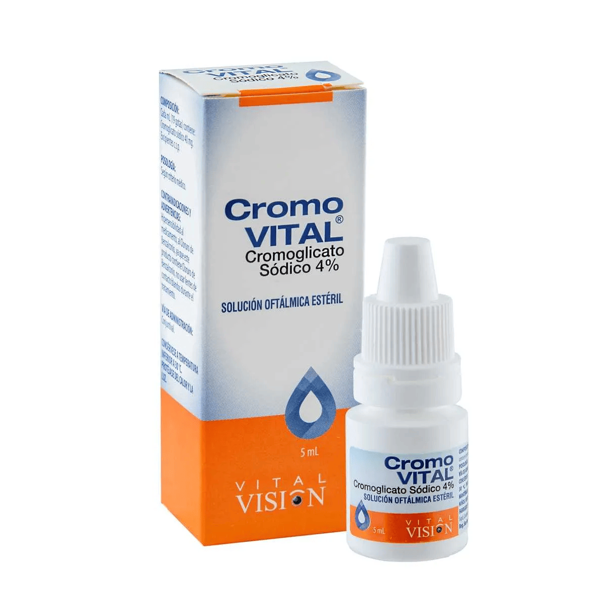 CROMOVITAL CROMOGLICATO SÓDICO 4% SOLUCIÓN OFTÁLMICA FRASCO X 5 ML