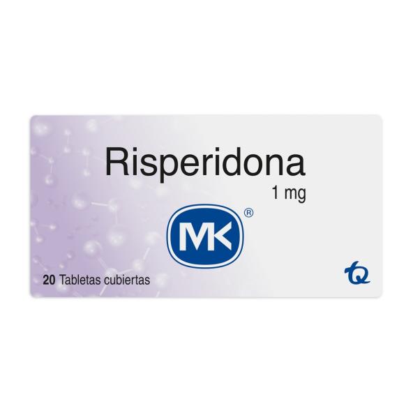 RISPERIDONA 1 MG CJX 20 TAB M.K