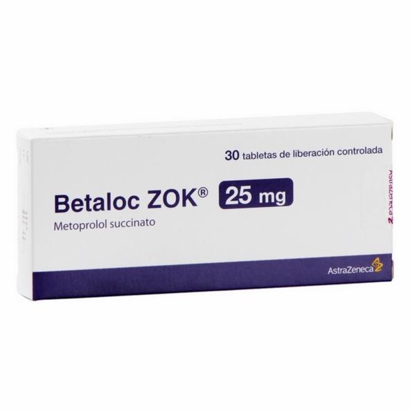 BETALOC ZOK TAB 25 mg  CAJA X 30 TABLETAS - ZENECA