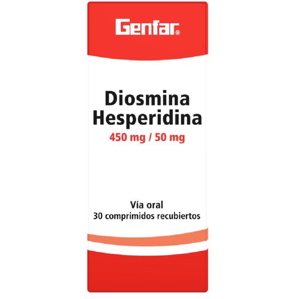 DIOSMINA/HESPERIDINA  450MG+50 mg  CAJA X 30 TABLETAS - GENFAR