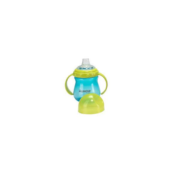 VASO ENTRETENEDOR BABY COLOR VERDE 2 MANIJAS AZULES