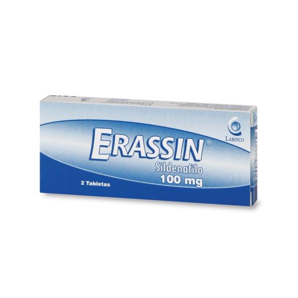 ERASSIN SILDENAFILO 100 MG CAJA X 2 TABLETAS