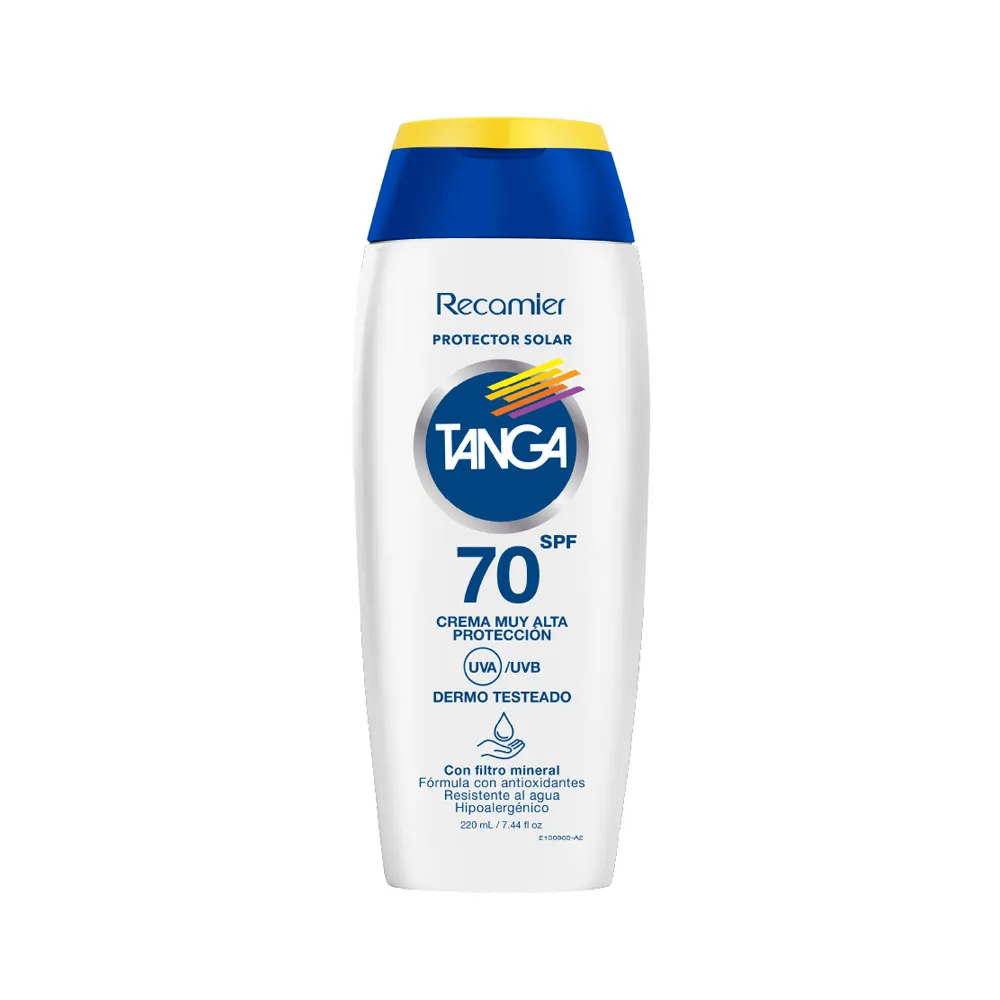 Protector Solar Tanga Spf 70 Crema Frasco X 220 Ml