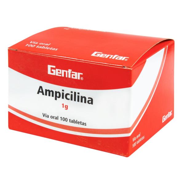 AMPICILINA  GENFAR 1 g   CAJA  X100 UNIDADES