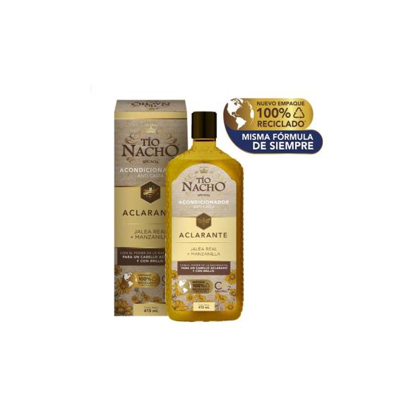 TIO NACHO ACLARANTE ACONDICIONADOR JALEA REAL Y MANZANILLA X 415 ML - GENOMMA