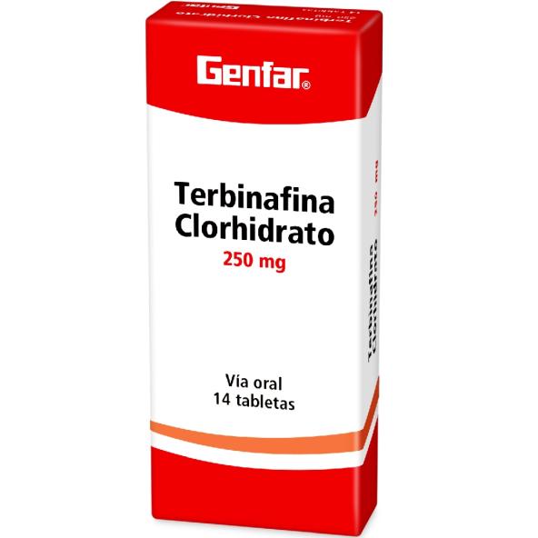 TERBINAFINA TAB 250 mg  250 mg 2006M X CJAX14 - GENFAR