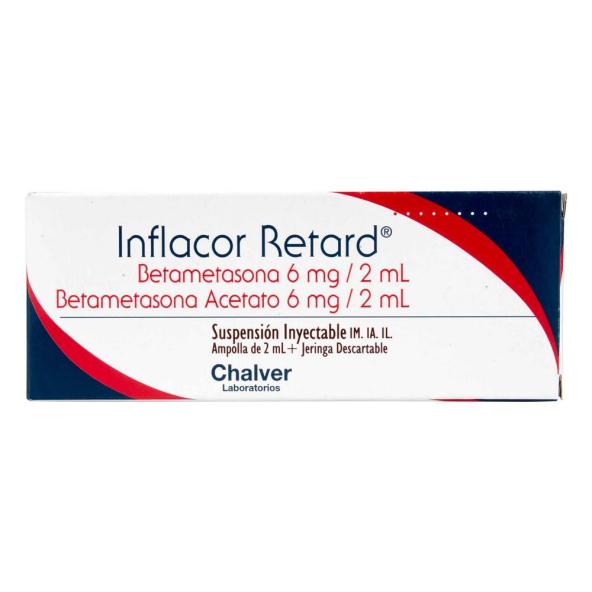 INFLACOR  RETARD JERINGA 2 ml 6+6 mg CAJA X 1 AMPOLLA- CHALVER