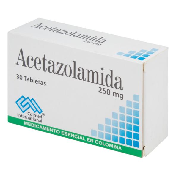 ACETAZOLAMIDA 250 MG CJ X 30 TABLETAS COLMED