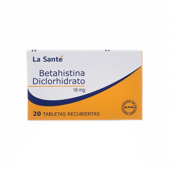 BETAHISTINA DICLORHIDRATO 16MG X 20 TABLETAS  LASANTE