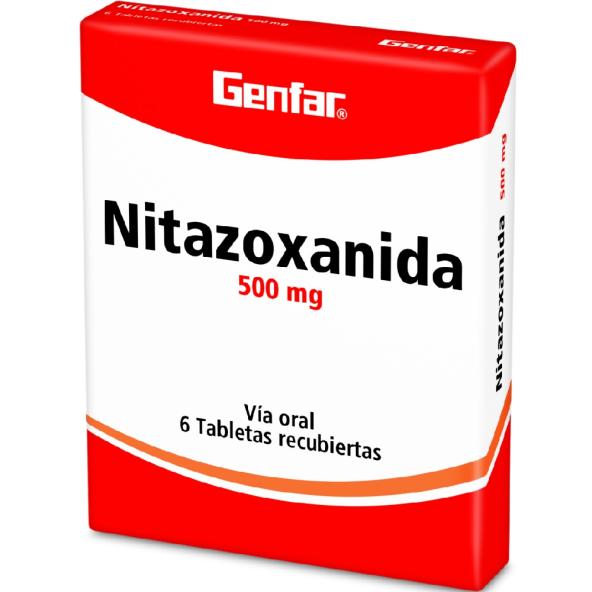 NITAZOXANIDA TAB 500 mg    500 mg 2011M X CJAX6 - GENFAR