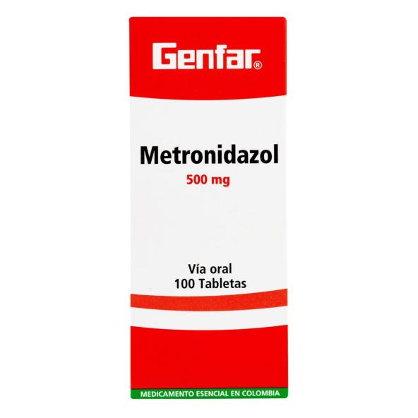 METRONIDAZOL 500 MG CJX 100 TAB GENFAR