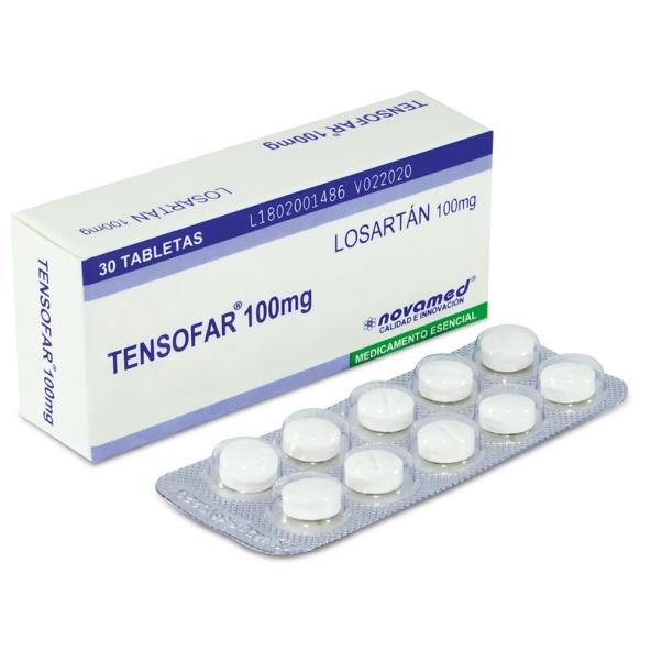 LOSARTAN POTASICO ( TENSOFAR 100 MG X 30 TABS- NOVAMED