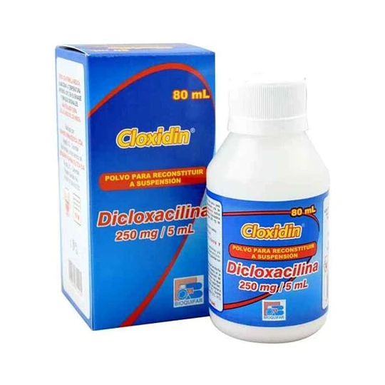 CLOXIDIN 250MG/5ML FRASCO X 80ML (DICLOXACILINA ) BIOQUIFAR