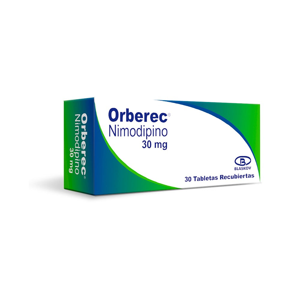 ORBEREC (NIMODIPINO 30 MG) CAJA X 30 TABL