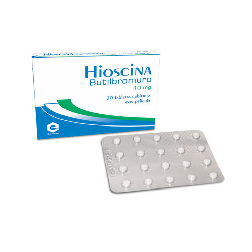 HIOSCINA N-BUTILBROMURO 10 MG CAJA X 20 TABLETAS CUBIERTAS CON PELÍCULA