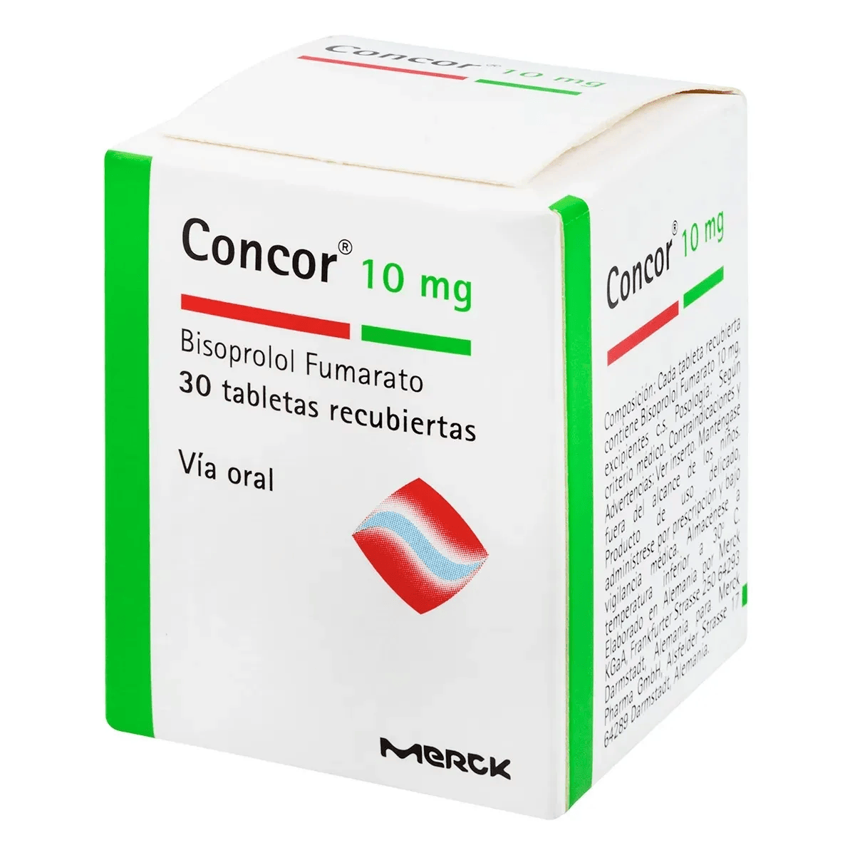 CONCOR 10 mg  CAJAX 30 TABLETAS - MERCK