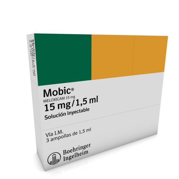 MOBIC INY 15 mg  CAJA X 3 AMPOLLAS - BOEHRINGER