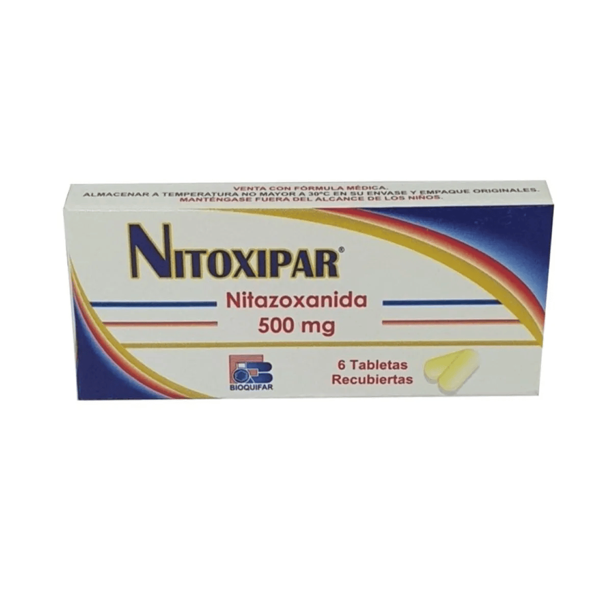 NITOXIPAR 500 mg  CaJA X 6 tabletas - LABQUIFAR