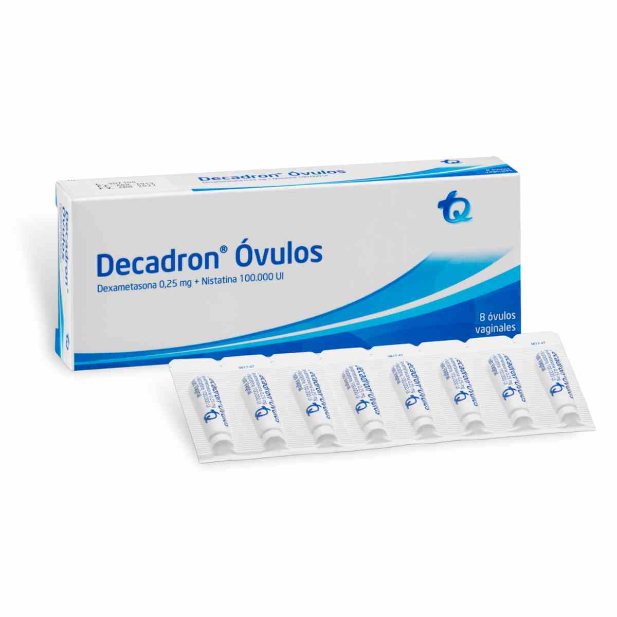 DECADRON NISTATINA 0.25mg CAJA X 8 OVULOS-- TECNOQUIMICAS