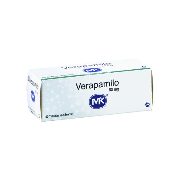 VERAPAMILO 80 MG CAJA X 50 TABLETAS MK