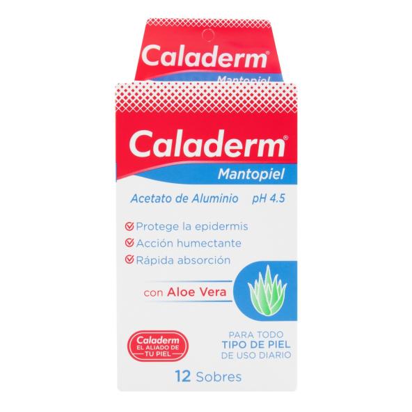 CALADERM ACETATO DE ALUMINIO PH 4.5 CAJA X 12 SOBRES