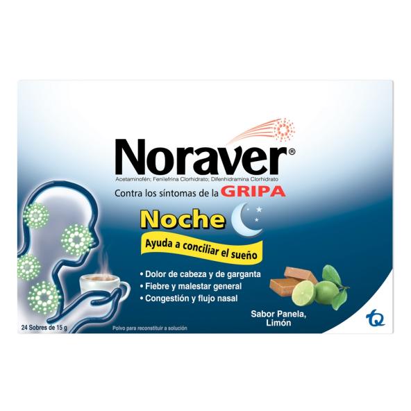 NORAVER GRIPA NOCHE CAJA X 24 SOBRES