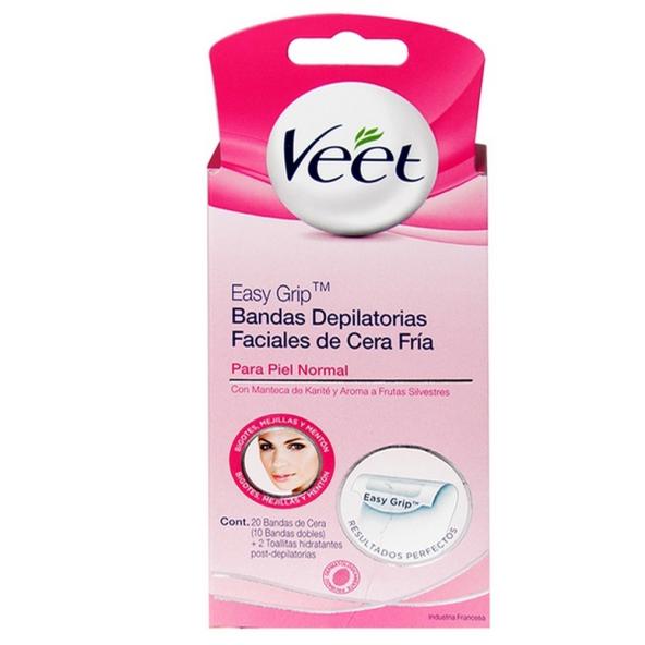 VEET FACIAL BANDAS DE CERA DEPILATORIA X 20 UND