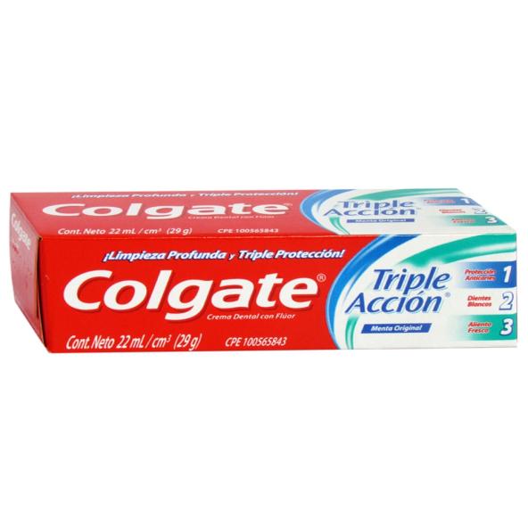 COLGATE CREMA TRIPLE ACCIÓN X 22 ML