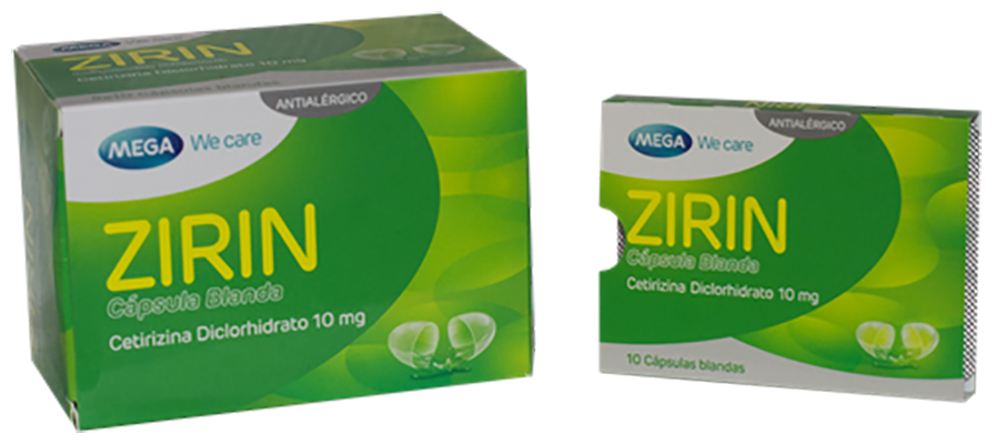 ZIRIN 10 MG X 10 CAPSULAS