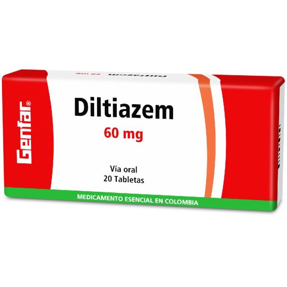 DILTIAZEM  60mg  CAJA X 20  - GENFAR