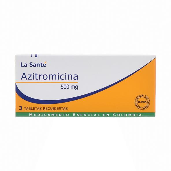 AZITROMICINA TAB 500 MG X 3 UNIDADES LASANTE