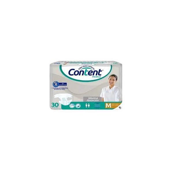 PAÑAL CONTENT MEDICAL TALLA M X 30 UNDS