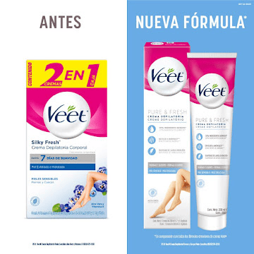 Crema depilatoria corporal Veet para piel sensible x 2