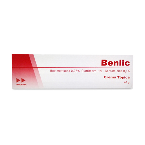 BENLIC CREMA  BETAMETASONA 0.05% -CLOTRIMAZOL 1% - GENTAMICINA 0.1%