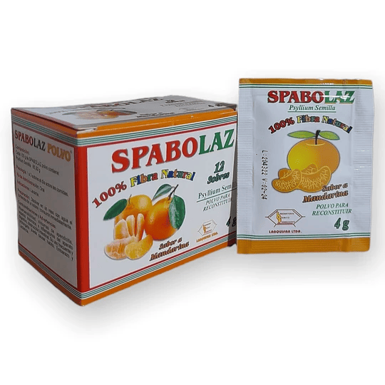 SPABOLAZ FIBRA NATURAL X 50 sobres  SABOR A MANDARINA