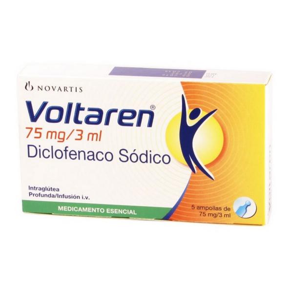 VOLTAREN AMPOLLA 75 MG/3ML X 5 AMPOLLAS