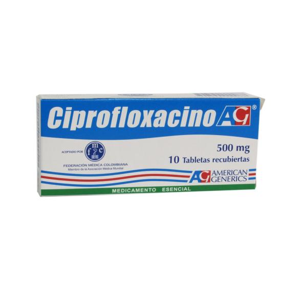 CIPROFLOXACINO 500 MG X 10 TABLETAS  A.G