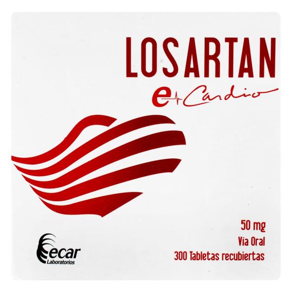 LOSARTAN 50 MG CJX 300 TABLETAS ECAR