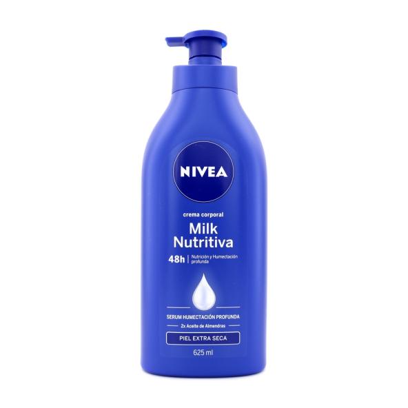 NIVEA CREMA CORPORAL MILK NUTRITIVA PIEL EXTRA SECAFRASCO X 625 ML