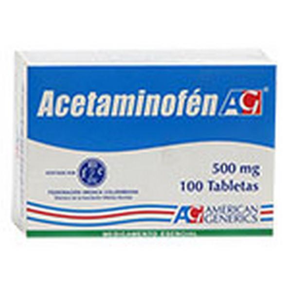 ACETAMINOFEN 500 MG CAJA X 100 TABLETAS  A.G