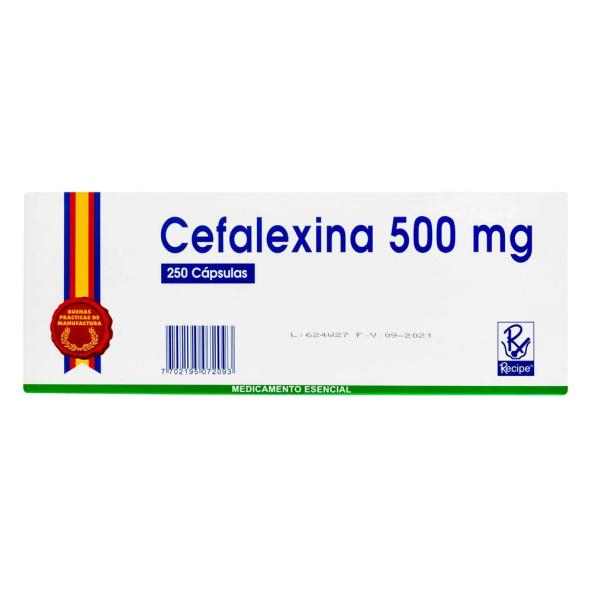 CEFALEXINA 500 MG CAJA X 250 CÁPSULAS   RECIPE